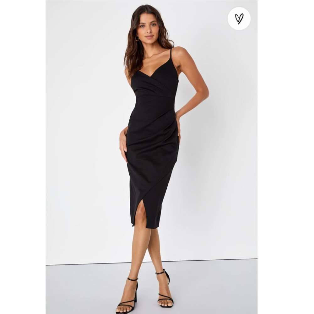Lulu's All This Appeal Black Bodycon Midi Dress
